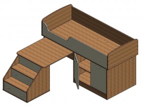 Кровать Дюймовочка 2 Голубая в Кыштыме - kyshtym.mebel74.com | фото 3