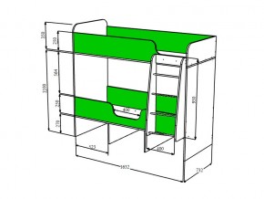 Кровать двухъярусная Малыш двойняшка белый в Кыштыме - kyshtym.mebel74.com | фото 3