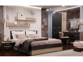 Кровать Ким 1400 Графит софт, сонома в Кыштыме - kyshtym.mebel74.com | фото 2