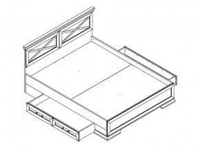 Кровать LOZ160х200 с ящиками Марсель ясень снежный в Кыштыме - kyshtym.mebel74.com | фото 2