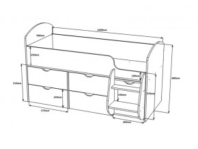 Кровать Малыш-7 белое дерево-бодега в Кыштыме - kyshtym.mebel74.com | фото 2