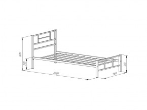 Кровать металлическая Кадис Слоновая кость в Кыштыме - kyshtym.mebel74.com | фото 2