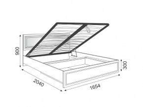 Кровать подъемная со спинкой Беатрис 11 Орех в Кыштыме - kyshtym.mebel74.com | фото 2