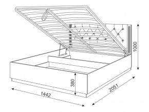 Кровать с подъемным механизмом М26 Тиффани в Кыштыме - kyshtym.mebel74.com | фото 3