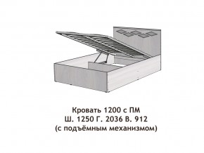 Кровать с подъёмный механизмом Диана 1200 в Кыштыме - kyshtym.mebel74.com | фото 2