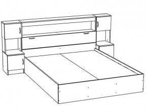 Кровать с закроватным модулем Бася КР 552 Крафт в Кыштыме - kyshtym.mebel74.com | фото 2