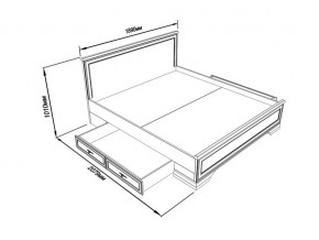 Кровать S320-LOZ/180 с выкатными тумбами Кентаки Белый в Кыштыме - kyshtym.mebel74.com | фото 2