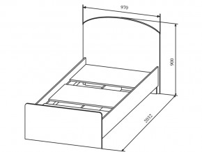 Кровать Сканди КРД900.1 в Кыштыме - kyshtym.mebel74.com | фото 2