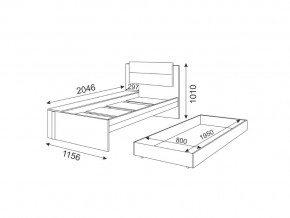 Кровать Волкер модуль 14 в Кыштыме - kyshtym.mebel74.com | фото 3