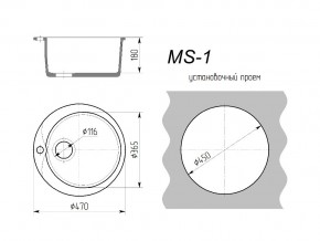 Кухонная мойка MS-1 в Кыштыме - kyshtym.mebel74.com | фото 2