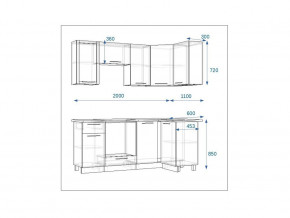 Кухонный гарнитур 12а Грецкий орех 2000*1100 правый в Кыштыме - kyshtym.mebel74.com | фото 2