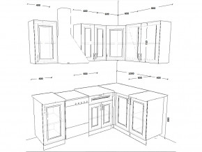 Кухонный гарнитур 2 Белый Вегас 1600х1400 мм в Кыштыме - kyshtym.mebel74.com | фото 2