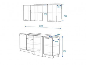 Кухонный гарнитур 8Р РоялВуд 2100 мм в Кыштыме - kyshtym.mebel74.com | фото 2