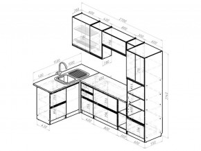 Кухонный гарнитур Амели мега прайм 1500х2700 мм в Кыштыме - kyshtym.mebel74.com | фото 6