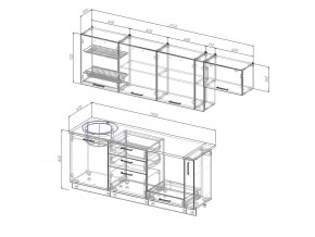 Кухонный гарнитур Антрацит 2550 в Кыштыме - kyshtym.mebel74.com | фото 3