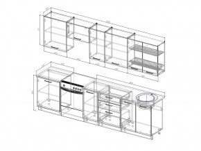 Кухонный гарнитур Антрацит 3000 в Кыштыме - kyshtym.mebel74.com | фото 3