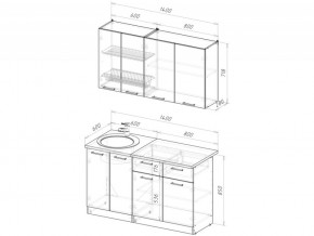 Кухонный гарнитур Антика медиум 2 1400 мм в Кыштыме - kyshtym.mebel74.com | фото 6