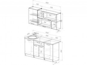 Кухонный гарнитур Антика стандарт 1600 мм в Кыштыме - kyshtym.mebel74.com | фото 6