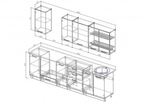 Кухонный гарнитур Дели 2800 в Кыштыме - kyshtym.mebel74.com | фото 2