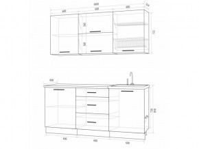 Кухонный гарнитур Флоренс Грин 1800 в Кыштыме - kyshtym.mebel74.com | фото 3