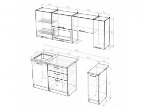 Кухонный гарнитур Лоретта ультра 2000 мм в Кыштыме - kyshtym.mebel74.com | фото 6