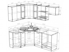 Кухонный гарнитур Лира мега оптима 2000х1500 мм в Кыштыме - kyshtym.mebel74.com | фото 4