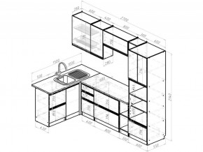 Кухонный гарнитур Ноктюрн мега прайм 1500х2700 мм в Кыштыме - kyshtym.mebel74.com | фото 6