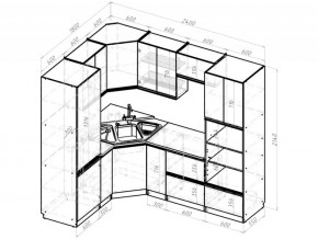 Кухонный гарнитур Ноктюрн оптима 1800х2400 мм в Кыштыме - kyshtym.mebel74.com | фото 5