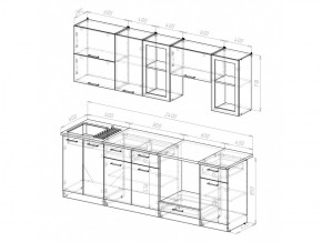 Кухонный гарнитур Ника базис 2400 мм в Кыштыме - kyshtym.mebel74.com | фото 2