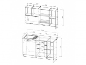 Кухонный гарнитур Ольга медиум 3 1400 мм в Кыштыме - kyshtym.mebel74.com | фото 6