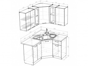 Кухонный гарнитур Ольга оптима 2 1500х1300 мм в Кыштыме - kyshtym.mebel74.com | фото 5