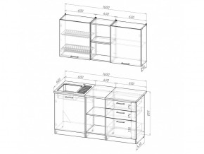 Кухонный гарнитур Ольга стандарт 5 1600 мм в Кыштыме - kyshtym.mebel74.com | фото 6