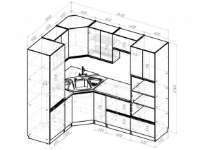 Кухонный гарнитур Симфония оптима 1800х2400 мм в Кыштыме - kyshtym.mebel74.com | фото 6