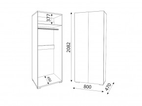 М01 (ручка брусок) Шкаф (2 двери) штанга в Кыштыме - kyshtym.mebel74.com | фото