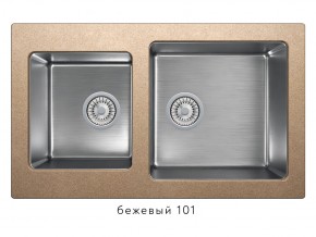 Мойка комбинированная Tolero twist TTS-840 Бежевый 101 в Кыштыме - kyshtym.mebel74.com | фото