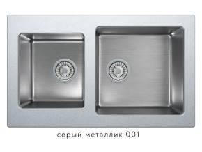 Мойка комбинированная Tolero twist TTS-840 Серый металлик 001 в Кыштыме - kyshtym.mebel74.com | фото