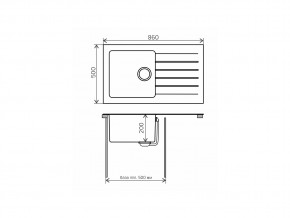 Мойка комбинированная Tolero twist TTS-860 Белый 923 в Кыштыме - kyshtym.mebel74.com | фото 2