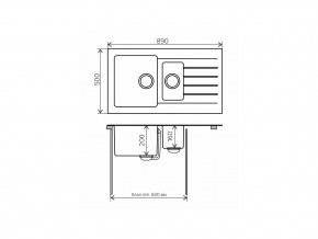 Мойка комбинированная Tolero twist TTS-890 Белый 923 в Кыштыме - kyshtym.mebel74.com | фото 2