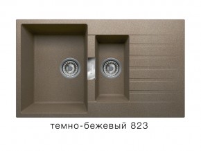 Мойка кварцевая Tolero Loft TL-860 Темно-бежевый 823 в Кыштыме - kyshtym.mebel74.com | фото