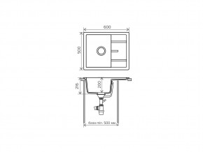 Мойка кварцевая Tolero R-107 Белый 923 в Кыштыме - kyshtym.mebel74.com | фото 2