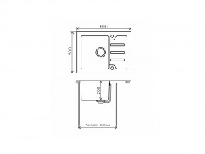 Мойка с керамическим стеклом Tolero TG-660 черное стекло в Кыштыме - kyshtym.mebel74.com | фото 2