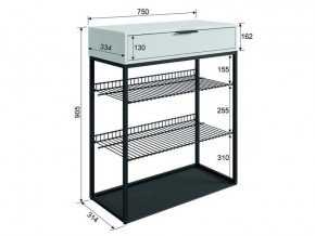 Обувница Краш черный муар/белое дерево в Кыштыме - kyshtym.mebel74.com | фото 7