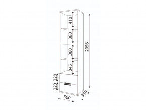 Пенал-витрина Модуль 07 Мармарис в Кыштыме - kyshtym.mebel74.com | фото 2