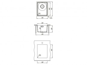 Подстольная мойка Оптима-HM 300.400.10.10 в Кыштыме - kyshtym.mebel74.com | фото 3