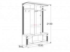 Прихожая Саша 17 в Кыштыме - kyshtym.mebel74.com | фото 2