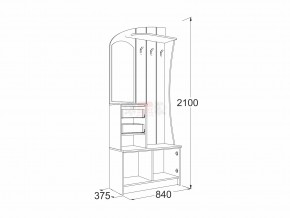 Прихожая Саша 20 венге-млечный дуб в Кыштыме - kyshtym.mebel74.com | фото 2