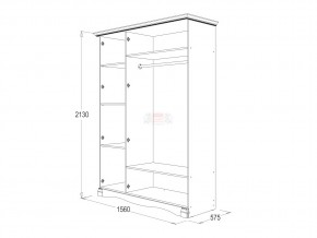 Шкаф 3-х дверный для одежды и белья Ольга 1н в Кыштыме - kyshtym.mebel74.com | фото 2