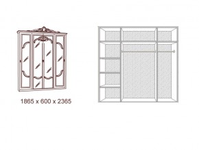 Шкаф 4-х дверный с зеркалами в Кыштыме - kyshtym.mebel74.com | фото