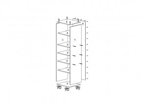 Шкаф 400 для белья (ДБ) ТМК Дуб млечный в Кыштыме - kyshtym.mebel74.com | фото 2