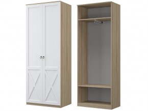 Шкаф 800х420 для одежды Турин дуб сонома/белый в Кыштыме - kyshtym.mebel74.com | фото 1